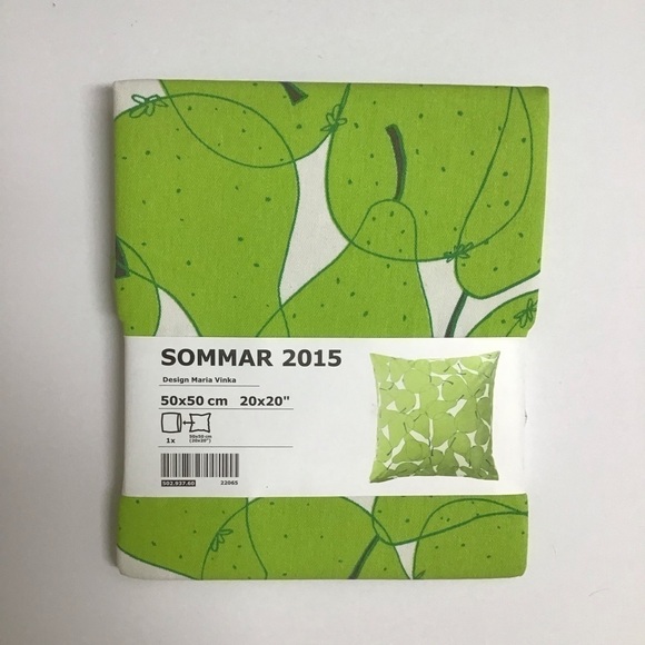 LAST 1! NEW IKEA SOMMAR 2015 Green Prickly Pear 20"x20" Throw Pillow Cover Sham - Picture 7 of 7
